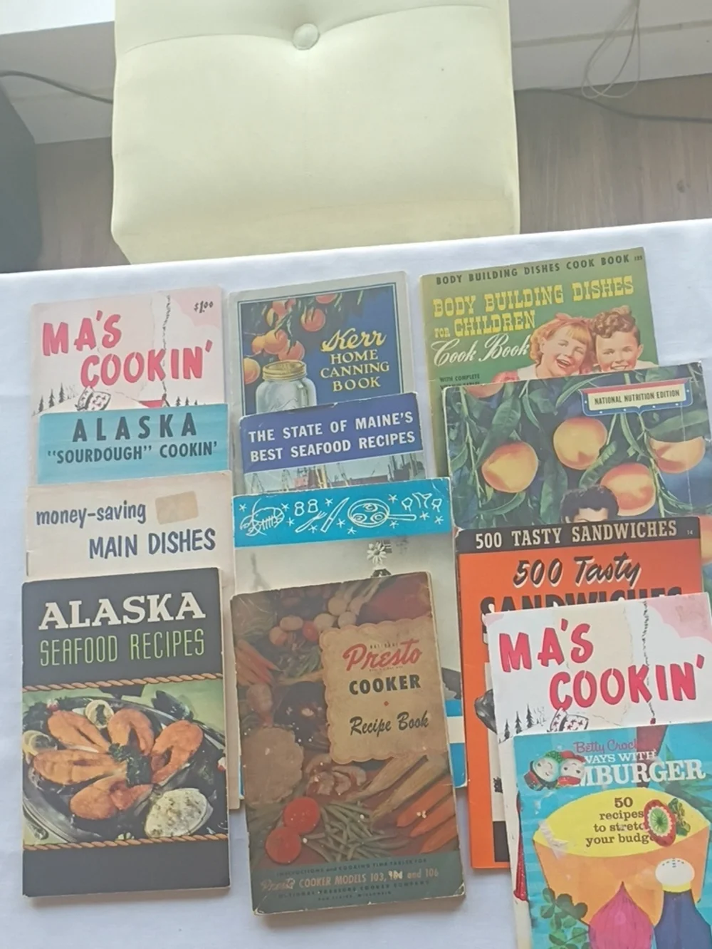 Vintage Assorted Cookbooks Collection - Multi-Color Covers